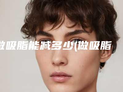 做吸脂能减多少(做吸脂能减多少斤肉)
